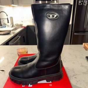 Diesel Black Kids Boots